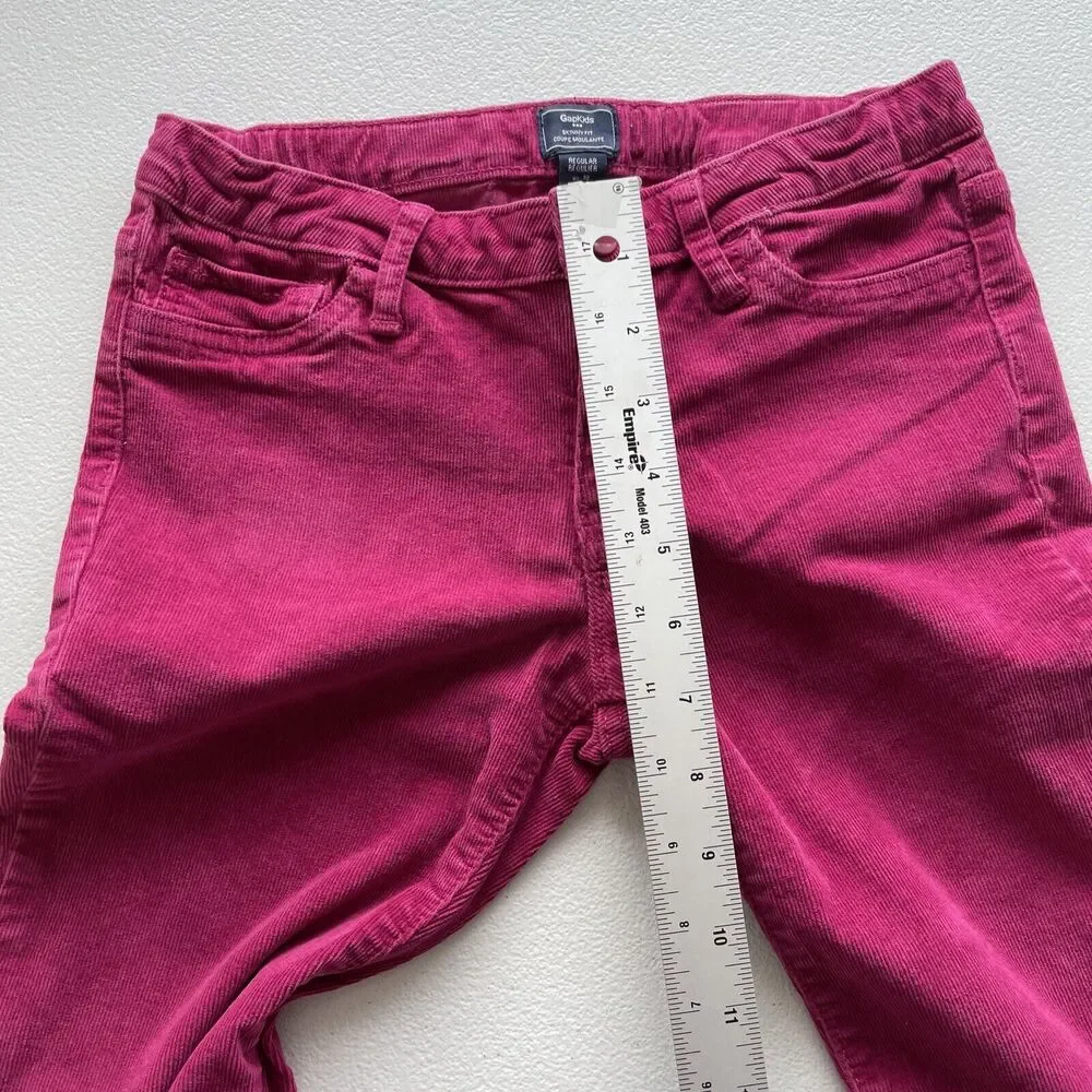 Gap Kids Girl Skinny Fit Corduroy Stretch Pants Purplish Pink Size 10
